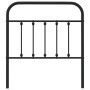 Black metal headboard 90 cm by vidaXL, Headboards and footboards - Ref: Foro24-352606, Price: 42,16 €, Discount: %