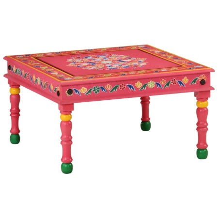 Mesa de centro madera maciza de mango rosa pintada a mano de vidaXL, Mesas de centro - Ref: Foro24-353762, Precio: 63,99 €, D...