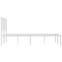 Metal bed frame with white headboard 150x200 cm by vidaXL, Beds and slatted bases - Ref: Foro24-352531, Price: 118,79 €, Disc...