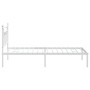 Metal bed frame with white headboard 107x203 cm by vidaXL, Beds and slatted bases - Ref: Foro24-353582, Price: 83,03 €, Disco...