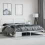 White metal bed frame with headboard 200x200 cm by vidaXL, Beds and slatted bases - Ref: Foro24-352634, Price: 126,66 €, Disc...