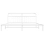 White metal bed frame with headboard 200x200 cm by vidaXL, Beds and slatted bases - Ref: Foro24-352634, Price: 126,66 €, Disc...