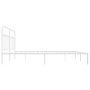 White metal bed frame with headboard 200x200 cm by vidaXL, Beds and slatted bases - Ref: Foro24-352634, Price: 126,66 €, Disc...