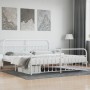 Estructura cama metal con cabecero y estribo blanco 200x200 cm de vidaXL, Camas y somieres - Ref: Foro24-352652, Precio: 145,...