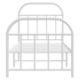 Metal bed frame with headboard and footboard white 75x190 cm by vidaXL, Beds and slatted bases - Ref: Foro24-353692, Price: 6...