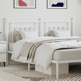 White metal headboard 160 cm by vidaXL, Headboards and footboards - Ref: Foro24-353621, Price: 46,43 €, Discount: %