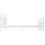 Metal bed frame with headboard and white footboard 160x200 cm by vidaXL, Beds and slatted bases - Ref: Foro24-352648, Price: ...