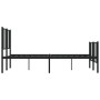 Black metal headboard and footboard bed frame 160x200 cm by vidaXL, Beds and slatted bases - Ref: Foro24-352501, Price: 105,4...