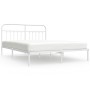 Metal bed frame with white headboard 180x200 cm by vidaXL, Beds and slatted bases - Ref: Foro24-352631, Price: 125,73 €, Disc...