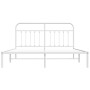 Metal bed frame with white headboard 183x213 cm by vidaXL, Beds and slatted bases - Ref: Foro24-352632, Price: 121,99 €, Disc...