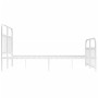 Metal bed frame with headboard and white footboard 140x200 cm by vidaXL, Beds and slatted bases - Ref: Foro24-352646, Price: ...