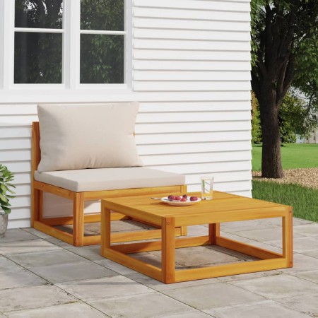 Solid acacia wood coffee table 68x68x29 cm by vidaXL, Modular outdoor sofas - Ref: Foro24-360024, Price: 77,86 €, Discount: %