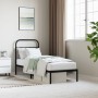 Bed frame with black metal headboard 75x190 cm by vidaXL, Beds and slatted bases - Ref: Foro24-352568, Price: 83,51 €, Discou...