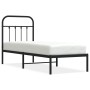 Estructura de cama con cabecero metal negro 75x190 cm de vidaXL, Camas y somieres - Ref: Foro24-352568, Precio: 83,51 €, Desc...