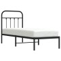 Estructura de cama con cabecero metal negro 75x190 cm de vidaXL, Camas y somieres - Ref: Foro24-352568, Precio: 83,51 €, Desc...