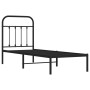 Estructura de cama con cabecero metal negro 75x190 cm de vidaXL, Camas y somieres - Ref: Foro24-352568, Precio: 83,51 €, Desc...