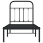 Estructura de cama con cabecero metal negro 75x190 cm de vidaXL, Camas y somieres - Ref: Foro24-352568, Precio: 83,51 €, Desc...