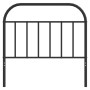 Black metal headboard 100 cm by vidaXL, Headboards and footboards - Ref: Foro24-353664, Price: 26,16 €, Discount: %