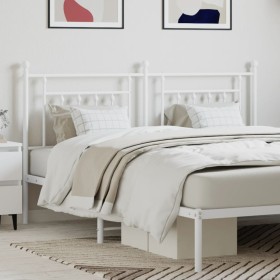 White metal headboard 180 cm by vidaXL, Headboards and footboards - Ref: Foro24-353622, Price: 51,68 €, Discount: %