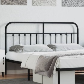 Black metal headboard 160 cm by vidaXL, Headboards and footboards - Ref: Foro24-352613, Price: 53,99 €, Discount: %