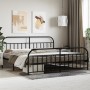 Black metal headboard and footboard bed frame 200x200 cm by vidaXL, Beds and slatted bases - Ref: Foro24-353660, Price: 143,9...