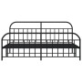 Black metal headboard and footboard bed frame 200x200 cm by vidaXL, Beds and slatted bases - Ref: Foro24-353660, Price: 143,9...