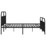 Black metal headboard and footboard bed frame 200x200 cm by vidaXL, Beds and slatted bases - Ref: Foro24-353660, Price: 143,9...