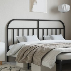 Cabecero de metal negro 160 cm de vidaXL, Cabeceros y pies de cama - Ref: Foro24-353670, Precio: 35,99 €, Descuento: %