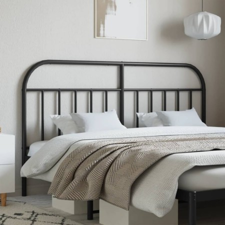 Black metal headboard 160 cm by vidaXL, Headboards and footboards - Ref: Foro24-353670, Price: 35,99 €, Discount: %