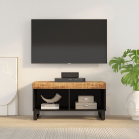 Solid mango wood TV cabinet 85x33x43.5 cm by vidaXL, CD and DVD storage - Ref: Foro24-352893, Price: 83,99 €, Discount: %