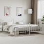 Estructura cama metal con cabecero y pie cama blanco 193x203 cm de vidaXL, Camas y somieres - Ref: Foro24-353610, Precio: 149...