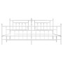 Metal bed frame with headboard and footboard white 193x203 cm by vidaXL, Beds and slatted bases - Ref: Foro24-353610, Price: ...