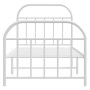 Metal bed frame with headboard and footboard white 80x200 cm by vidaXL, Beds and slatted bases - Ref: Foro24-353693, Price: 7...