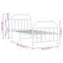 Metal bed frame with headboard and footboard white 80x200 cm by vidaXL, Beds and slatted bases - Ref: Foro24-353693, Price: 7...