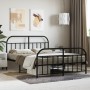 Black metal headboard and footboard bed frame 135x190 cm by vidaXL, Beds and slatted bases - Ref: Foro24-353652, Price: 115,9...