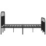 Black metal headboard and footboard bed frame 135x190 cm by vidaXL, Beds and slatted bases - Ref: Foro24-353652, Price: 115,9...