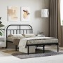 Bed frame with black metal headboard 120x190 cm by vidaXL, Beds and slatted bases - Ref: Foro24-353632, Price: 104,79 €, Disc...