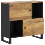 Sideboard mit 2 Türen aus massivem Mangoholz 80x33x75 cm von vidaXL, Sideboards - Ref: Foro24-352924, Preis: 148,99 €, Rabatt: %