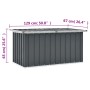 Storage box for garden in grey 129x67x65 cm by vidaXL, Outdoor storage boxes - Ref: Foro24-46262, Price: 88,32 €, Discount: %