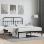 Bed frame with black metal headboard 140x190 cm by vidaXL, Beds and slatted bases - Ref: Foro24-352578, Price: 122,99 €, Disc...