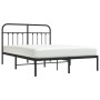 Estructura de cama con cabecero metal negro 140x190 cm de vidaXL, Camas y somieres - Ref: Foro24-352578, Precio: 122,99 €, De...