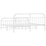 Estructura cama metal con cabecero y pie cama blanco 193x203 cm de vidaXL, Camas y somieres - Ref: Foro24-353708, Precio: 123...