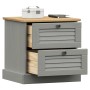 VIGO bedside table solid gray pine wood 42x35x42 cm by vidaXL, Nightstands - Ref: Foro24-353159, Price: 45,57 €, Discount: %