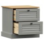 VIGO bedside table solid gray pine wood 42x35x42 cm by vidaXL, Nightstands - Ref: Foro24-353159, Price: 45,57 €, Discount: %