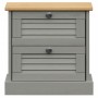 VIGO bedside table solid gray pine wood 42x35x42 cm by vidaXL, Nightstands - Ref: Foro24-353159, Price: 45,57 €, Discount: %