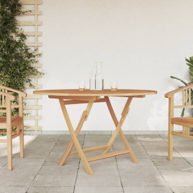 Folding garden table solid teak wood Ø 110x75 cm by vidaXL, Garden tables - Ref: Foro24-362618, Price: 135,48 €, Discount: %