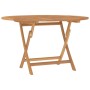 Mesa de jardín plegable madera maciza de teca Ø 110x75 cm de vidaXL, Mesas de jardín - Ref: Foro24-362618, Precio: 135,48 €, ...