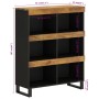 Armario auxiliar madera maciza de mango 85x33x107 cm de vidaXL, Mesitas de noche - Ref: Foro24-352904, Precio: 137,44 €, Desc...