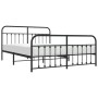 Estructura de cama cabecero y estribo metal negro 180x200 cm de vidaXL, Camas y somieres - Ref: Foro24-352600, Precio: 160,80...