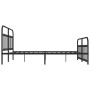 Black metal headboard and footboard bed frame 180x200 cm by vidaXL, Beds and slatted bases - Ref: Foro24-352600, Price: 160,8...